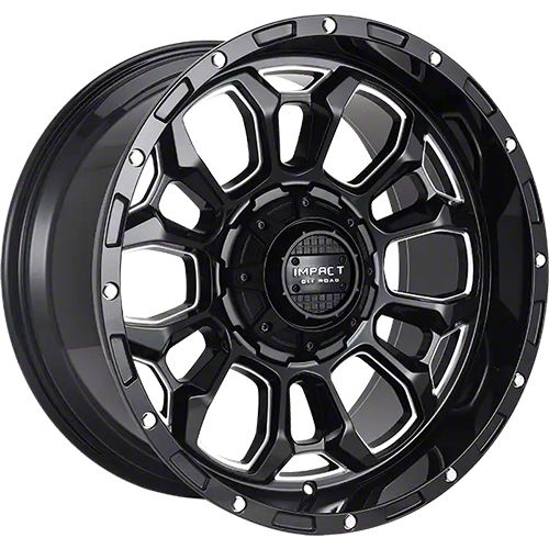 Impact Wheels 901 Gloss Black Milled 6-Lug Wheel; 20x10; -12mm Offset (07-14 Yukon)