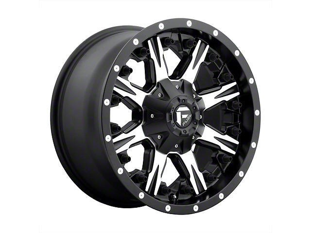 Fuel Wheels Nutz Matte Black Machined 6-Lug Wheel; 18x9; 20mm Offset (21-23 Yukon)