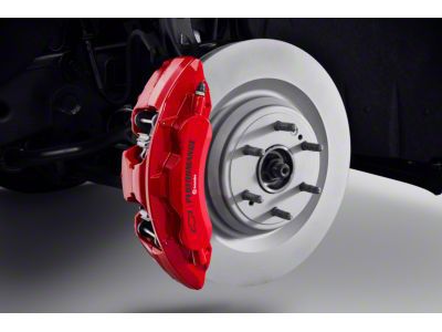 GM Brembo Front Big Brake Kit with Chevrolet Performance Logo; Red Calipers (21-23 Tahoe)