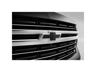 GM Front and Rear Bowtie Emblems; Black (21-23 Tahoe)