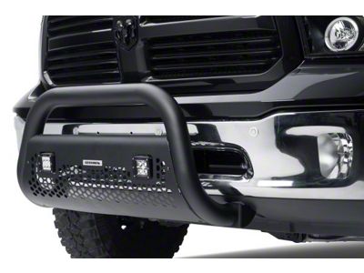 RC2 LR Bull Bar with Two 3-Inch Cube Lights; Textured Black (07-14 Tahoe)