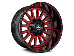 American Off-Road Wheels A105 Gloss Black Machined with Red Tint 6-Lug Wheel; 20x10; -24mm Offset (19-23 Silverado 1500)