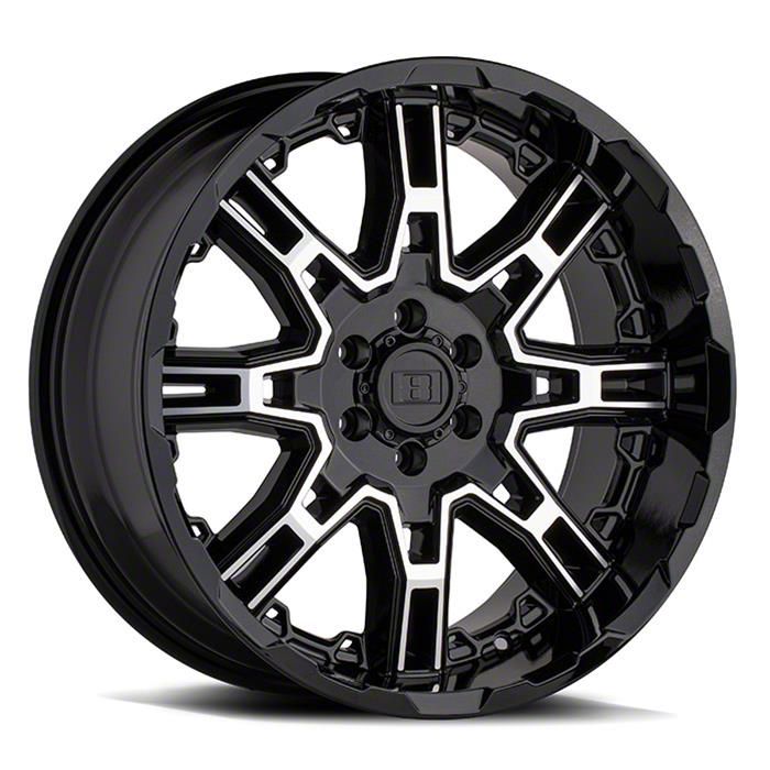 Level 8 Wheels Slingshot Gloss Black Machined 6-Lug Wheel; 22x10; -12mm Offset (07-14 Yukon)