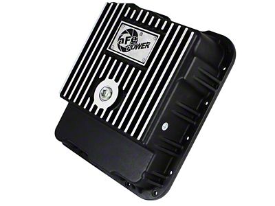 AFE Power Pro Series Transmission Pan; Black with Machined Fins (07-09 V8 Tahoe)