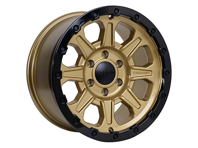 Tremor Wheels 103 Impact Gloss Gold with Gloss Black Lip 6-Lug Wheel; 20x9; 0mm Offset (21-23 Yukon)
