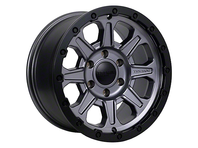 Tremor Wheels 103 Impact Graphite Grey with Black Lip 6-Lug Wheel; 20x9; 0mm Offset (21-23 Yukon)