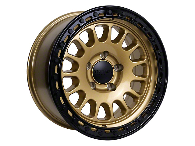 Tremor Wheels 104 Aftershock Gloss Gold with Gloss Black Lip 6-Lug Wheel; 20x9; 0mm Offset (21-23 Yukon)