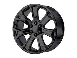 Performance Replicas PR166 Gloss Black 6-Lug Wheel; 22x9; 24mm Offset (07-13 Sierra 1500)