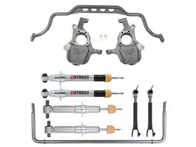 Belltech Lowering Kit with Street Performance Struts and Anti-Sway Bars; 2 to 3.50-Inch Front / 1 to 3.50-Inch Rear (21-23 Yukon w/o ARC or MagneRide)
