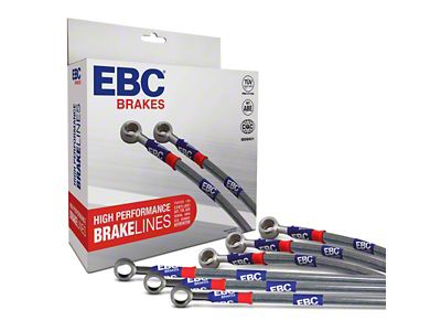 EBC Brakes Stainless Braided Brake Lines; Front and Rear (07-14 Yukon)