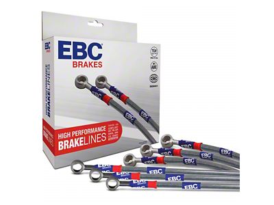EBC Brakes Stainless Braided Brake Lines; Front and Rear (15-20 Yukon)
