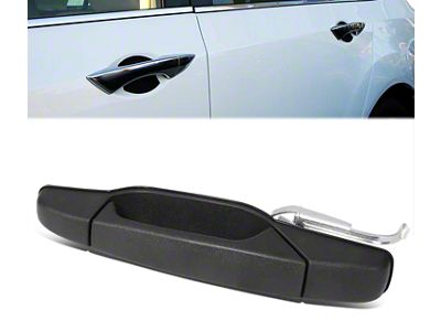 Exterior Door Handle without Keyhole; Textured Black; Rear Driver Side (07-14 Yukon)