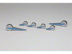 US Speedo Gauge Needles; Satin Hub/Blue Pointer (15-19 Sierra 2500 HD)