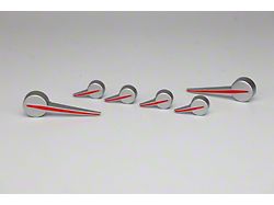 US Speedo Gauge Needles; Satin Hub/Red Pointer (15-19 Silverado 3500 HD)