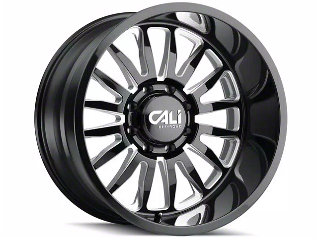 Cali Off-Road Summit Gloss Black Milled 6-Lug Wheel; 22x10; 0mm Offset (21-23 Yukon)
