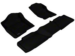 3D MAXpider KAGU Series All-Weather Custom Fit Front and Rear Floor Liners; Black (07-14 Tahoe w/ 2nd Row Bench Seat)