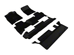 3D MAXpider KAGU Series All-Weather Custom Fit Front, Second Row and Third Row Floor Liners; Black (15-20 Tahoe w/ 2nd Row Bench Seat)