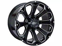 Impact Wheels 817 Gloss Black Milled 6-Lug Wheel; 17x9; 0mm Offset (07-13 Sierra 1500)