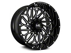 Hardrock Offroad BlackTop Xposed Gloss Black Milled 6-Lug Wheel; 22x12; -51mm Offset (19-23 Silverado 1500)