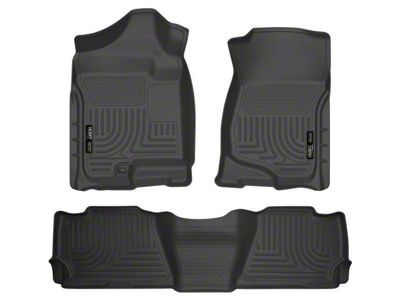 Husky Liners WeatherBeater Front and Second Seat Floor Liners; Black (07-14 Tahoe)