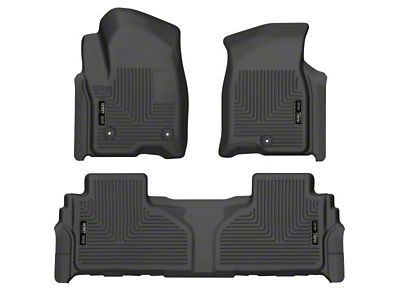 Husky Liners WeatherBeater Front and Second Seat Floor Liners; Footwell Coverage; Black (21-23 Tahoe)
