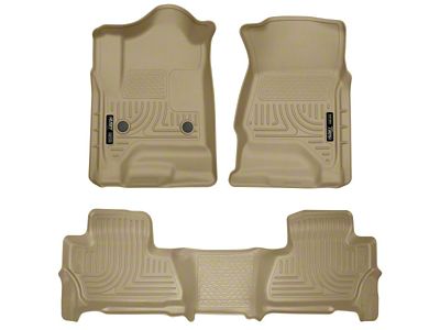 Husky Liners WeatherBeater Front and Second Seat Floor Liners; Tan (15-20 Tahoe)