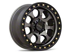 KMC Riot SBL Anthracite with Satin Black Lip 6-Lug Wheel; 17x9; -12mm Offset (07-14 Tahoe)