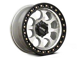 KMC Riot SBL Machined with Satin Black Lip 6-Lug Wheel; 17x9; -12mm Offset (07-14 Tahoe)