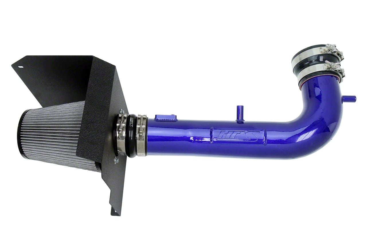 HPS Performance Air Intake Kit with Heat Shield, Blue, 827-664BL