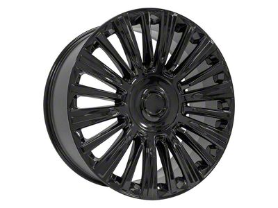 CA92 Gloss Black 6-Lug Wheel; 24x10; 28mm Offset (21-23 Yukon)