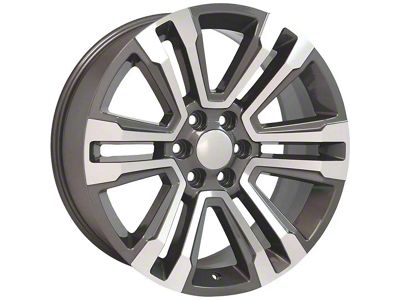 CV44 Hyper Machined 6-Lug Wheel; 22x9; 24mm Offset (21-23 Tahoe)