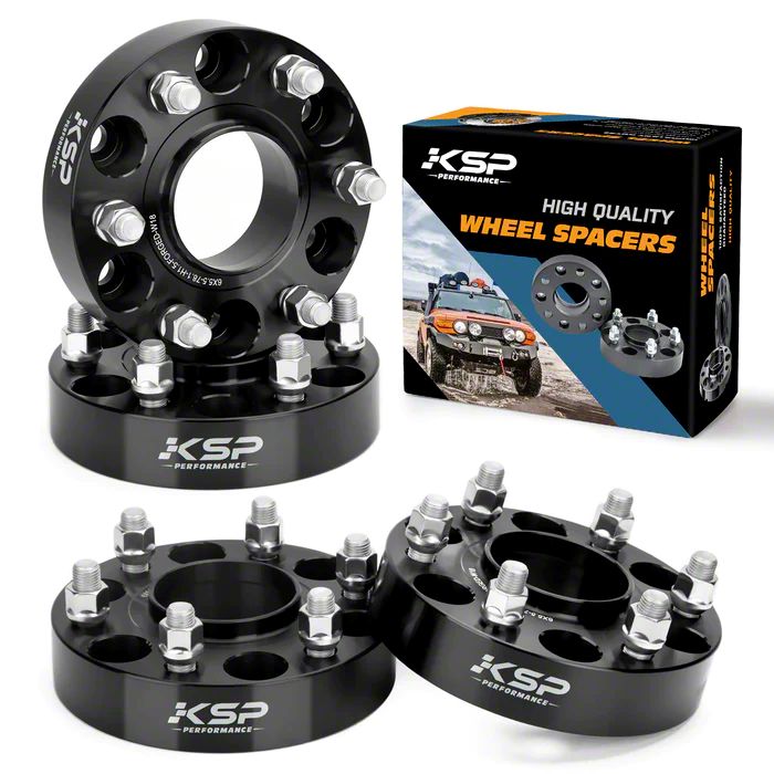 Silverado 1500 1.50Inch Hubcentric Pro Billet Wheel Spacers; Black (99