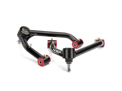 Front Upper Control Arms for 2 to 4-Inch Lift; Black (07-18 Silverado 1500 w/ Stock Cast Steel Control Arms)