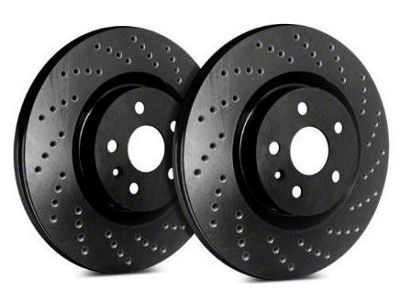 SP Performance Cross-Drilled 6-Lug Rotors with Gray ZRC Coating; Front Pair (21-23 Tahoe, Excluding Police)