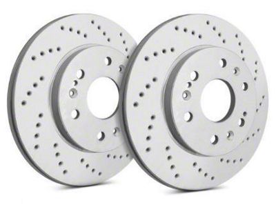 SP Performance Cross-Drilled 6-Lug Rotors with Gray ZRC Coating; Rear Pair (21-23 Tahoe)