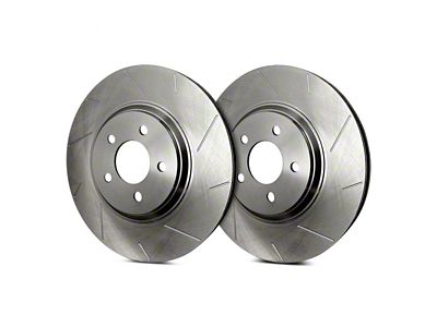 SP Performance Slotted 6-Lug Rotors with Silver Zinc Plating; Front Pair (21-23 Tahoe, Excluding Police)