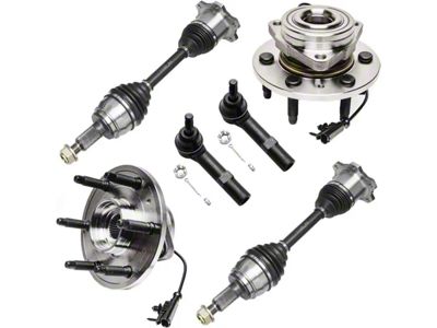 Front CV Axles with Wheel Hub Assemblies and Tie Rods (07-14 4WD Yukon)