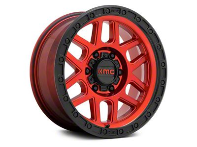 KMC Mesa Candy Red with Black Lip 6-Lug Wheel; 18x9; 18mm Offset (19-23 Ranger)