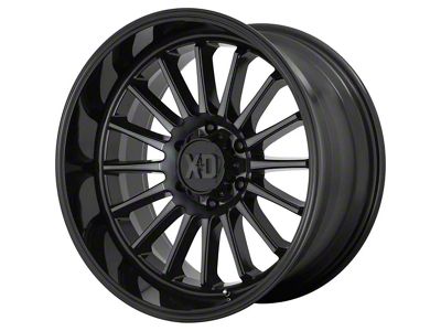 XD Whiplash Gloss Black with Gray Tint 6-Lug Wheel; 20x9; 0mm Offset (19-23 Ranger)