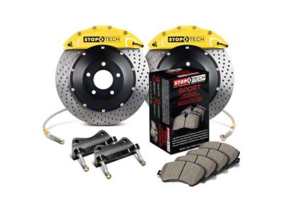 StopTech ST-60 Performance Drilled 2-Piece Front Big Brake Kit with 380x35mm Rotors; Yellow Calipers (07-14 Tahoe)