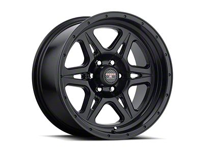 Level 8 Wheels Strike 6 Matte Black 6-Lug Wheel; 17x9; -12mm Offset (14-18 Silverado 1500)