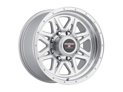 Level 8 Wheels Strike 6 Matte Silver Machined 6-Lug Wheel; 17x9; -12mm Offset (14-18 Silverado 1500)