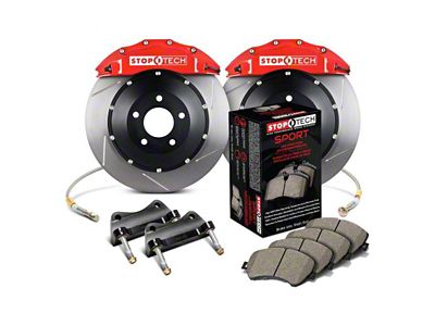 StopTech ST-60 Performance Slotted 2-Piece Front Big Brake Kit; Red Calipers (07-14 Tahoe)