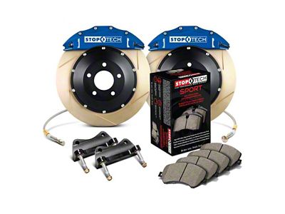 StopTech ST-60 Performance Slotted Coated 2-Piece Front Big Brake Kit with 380x35mm Rotors; Blue Calipers (07-14 Tahoe)