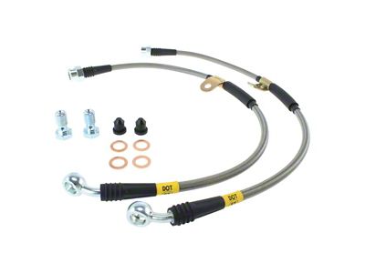 StopTech Stainless Steel Braided Brake Line Kit; Front (07-08 Tahoe w/ 351C or 352C Brake Caliper Casting; 09-20 Tahoe)