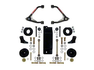 SkyJacker 3.50 to 4-Inch Upper Control Arm Suspension Lift Kit with Rear Shock Brackets (15-19 4WD Tahoe w/ Stock Cast Aluminum or Stamped Steel Control Arms & w/o Autoride)