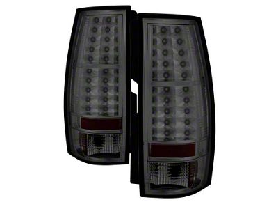 LED Tail Lights; Chrome Housing; Smoked Lens (07-14 Tahoe, Excluding Hybrid)