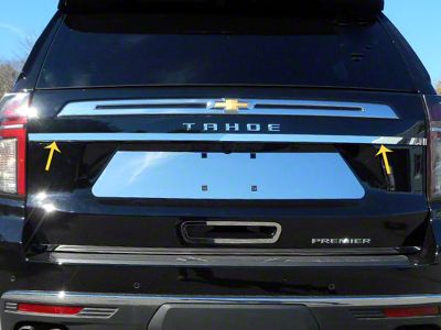 Trunk Hatch Accent Trim; Stainless Steel (21-23 Tahoe)