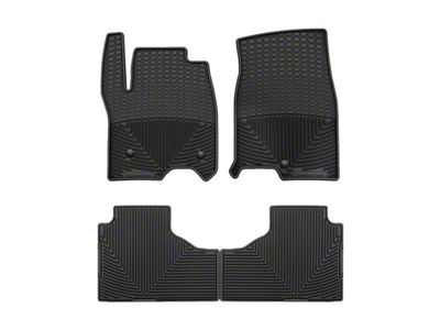 Weathertech All-Weather Front and Rear Rubber Floor Mats; Black (21-23 Tahoe)