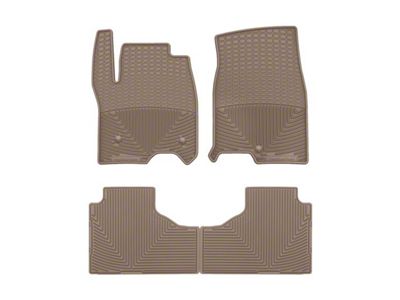Weathertech All-Weather Front and Rear Rubber Floor Mats; Tan (21-23 Tahoe)